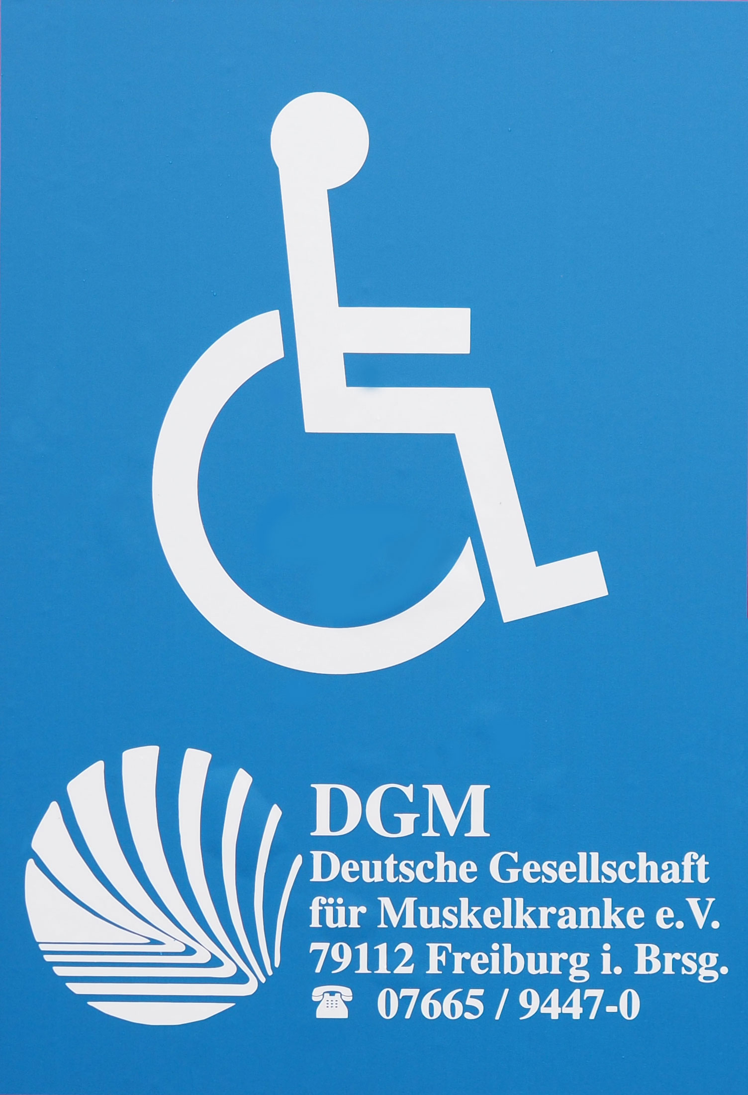 KFZ-Aufkleber: Rollstuhlsymbol klein - Anbringung von außen