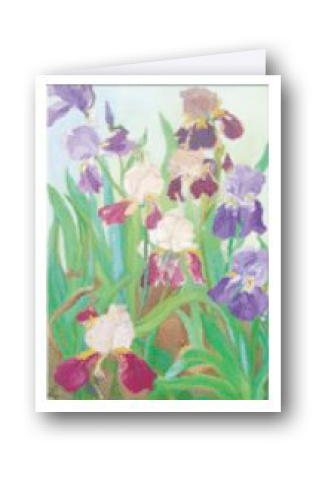 Grußkarte "Iris im Garten"