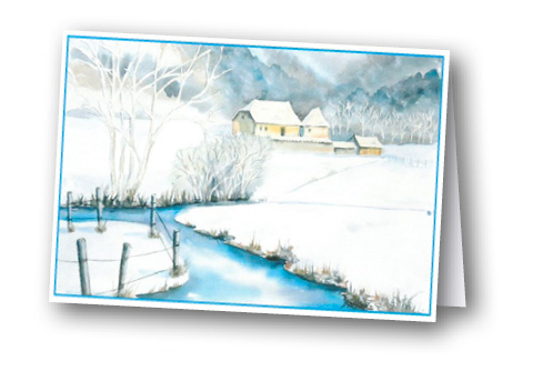 Weihnachtskarte "Winterlandschaft"